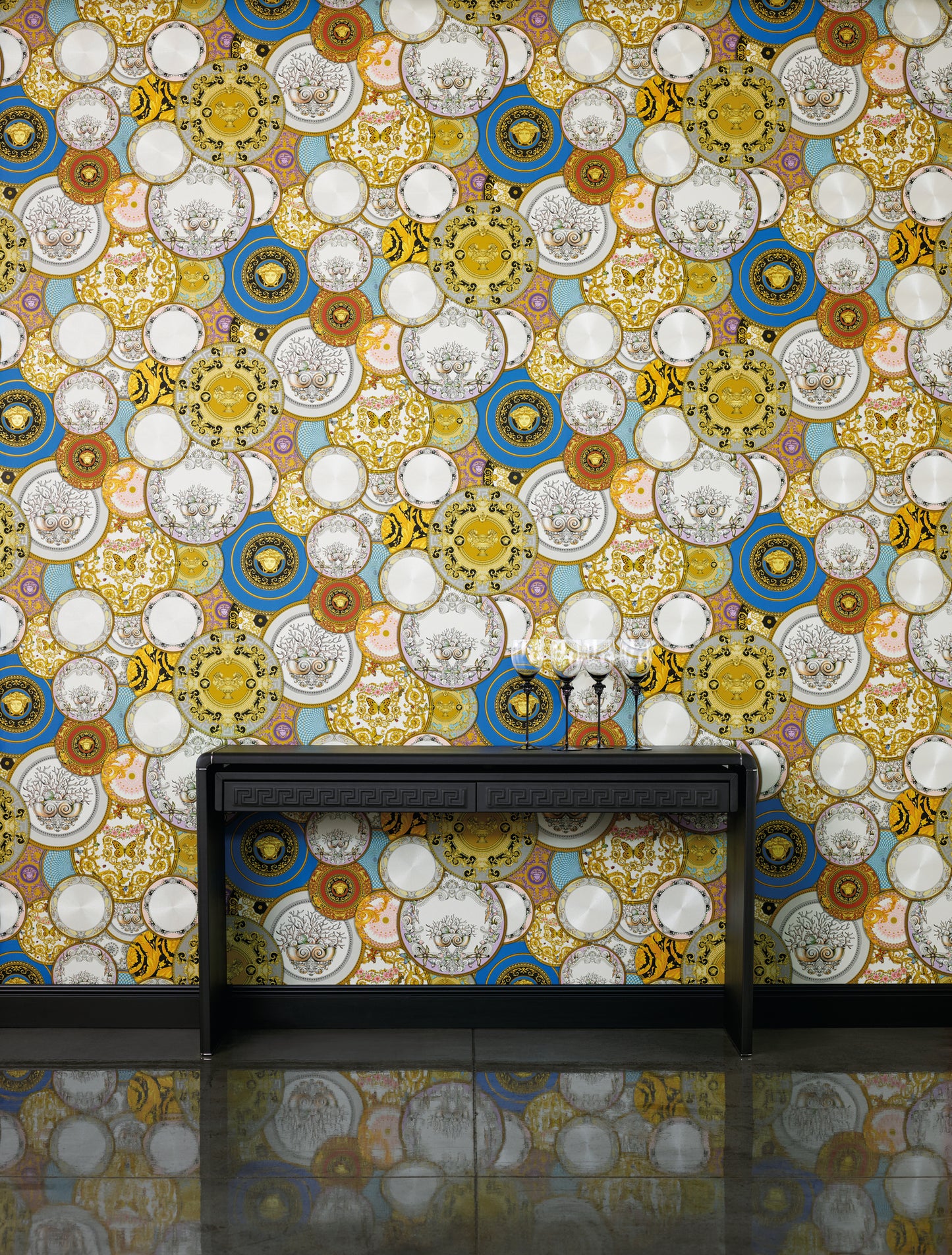 Versace Art De La Table Blau - 10,05 m x 0,70 m