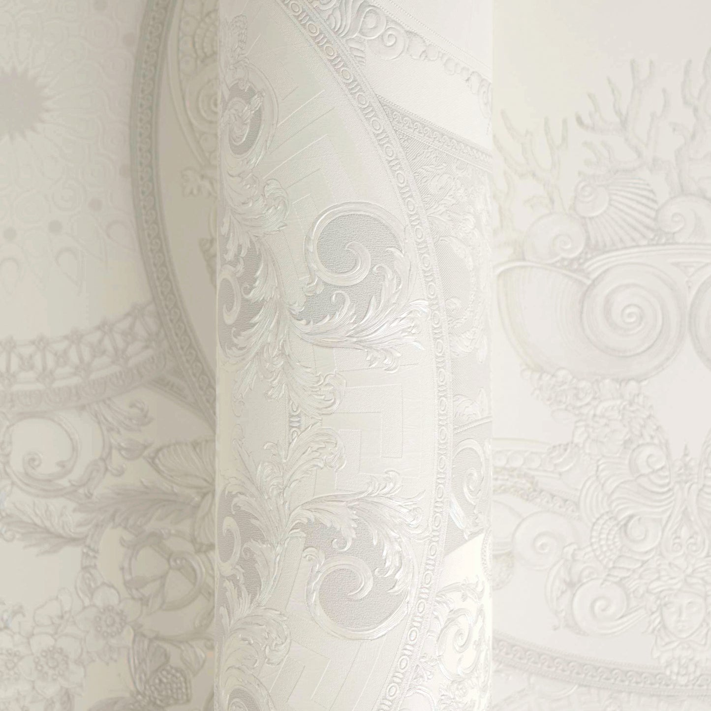 Versace Art De La Table Grau Weiß - 10,05 m x 0,70 m