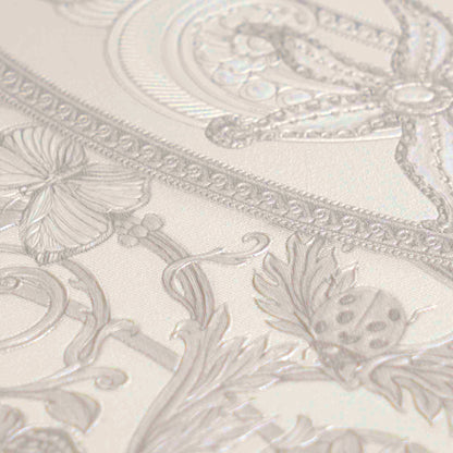 Versace Art De La Table Grau Weiß - 10,05 m x 0,70 m