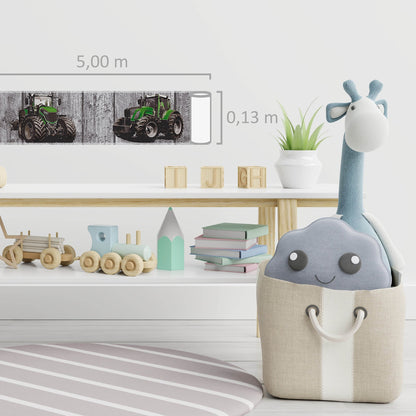 Little Stars Kinderzimmer Dekobordüre Grün Grau 5 m x 0,13 m