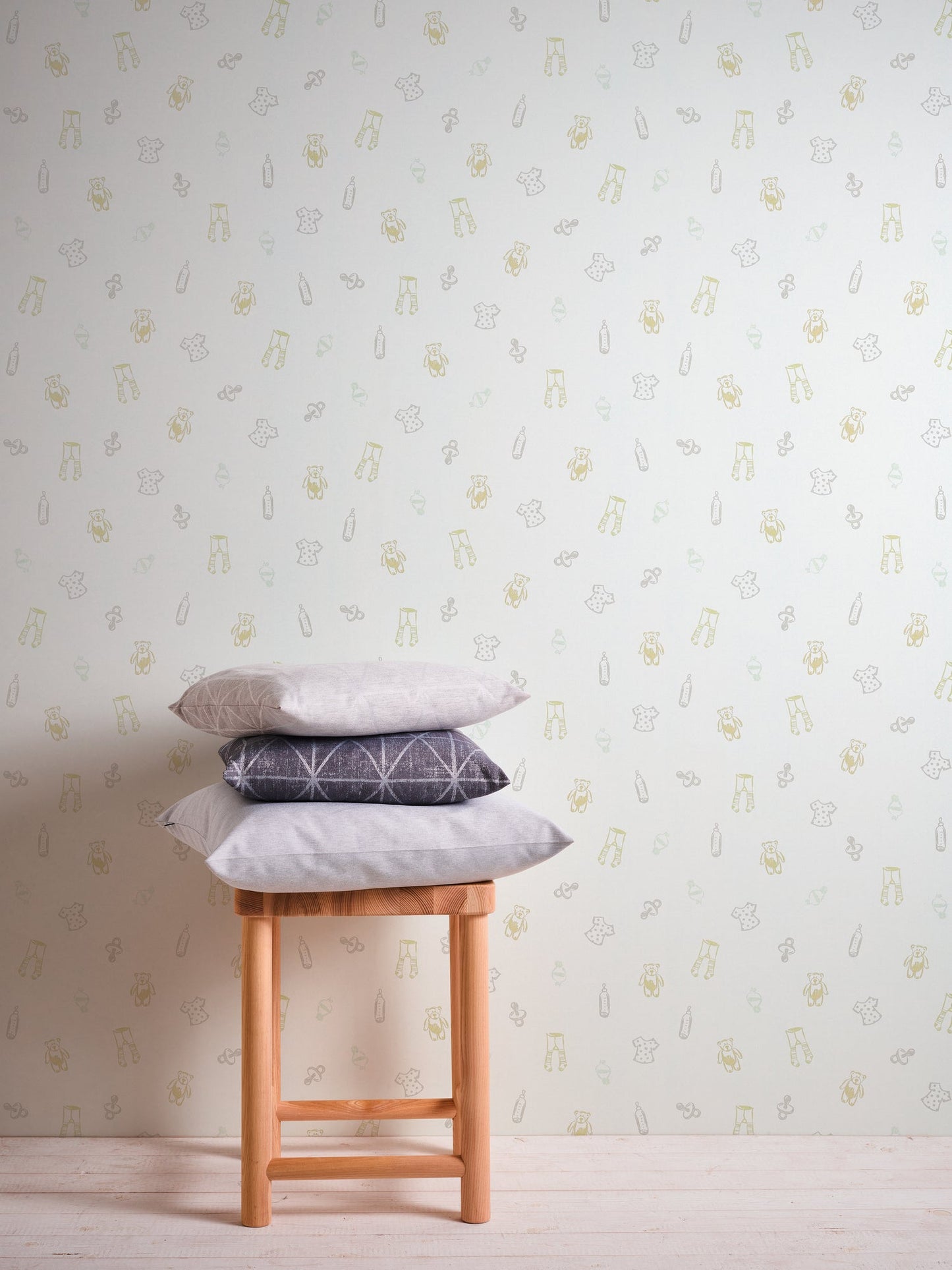 Little Stars Direktdruck-Vliestapete Creme Gold Weiß 10,05 m x 0,53 m
