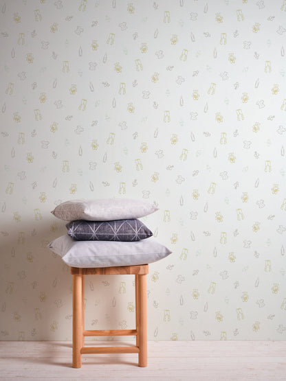 Little Stars Direktdruck-Vliestapete Creme Gold Weiß 10,05 m x 0,53 m