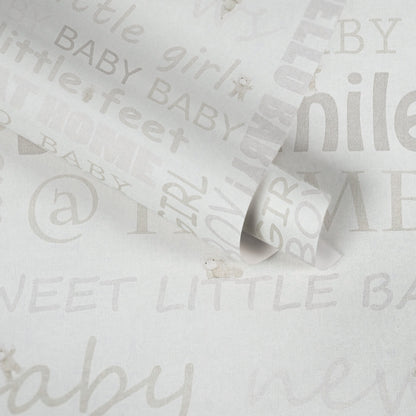 Little Stars Direktdruck-Vliestapete Weiß Creme Gold 10,05 m x 0,53 m