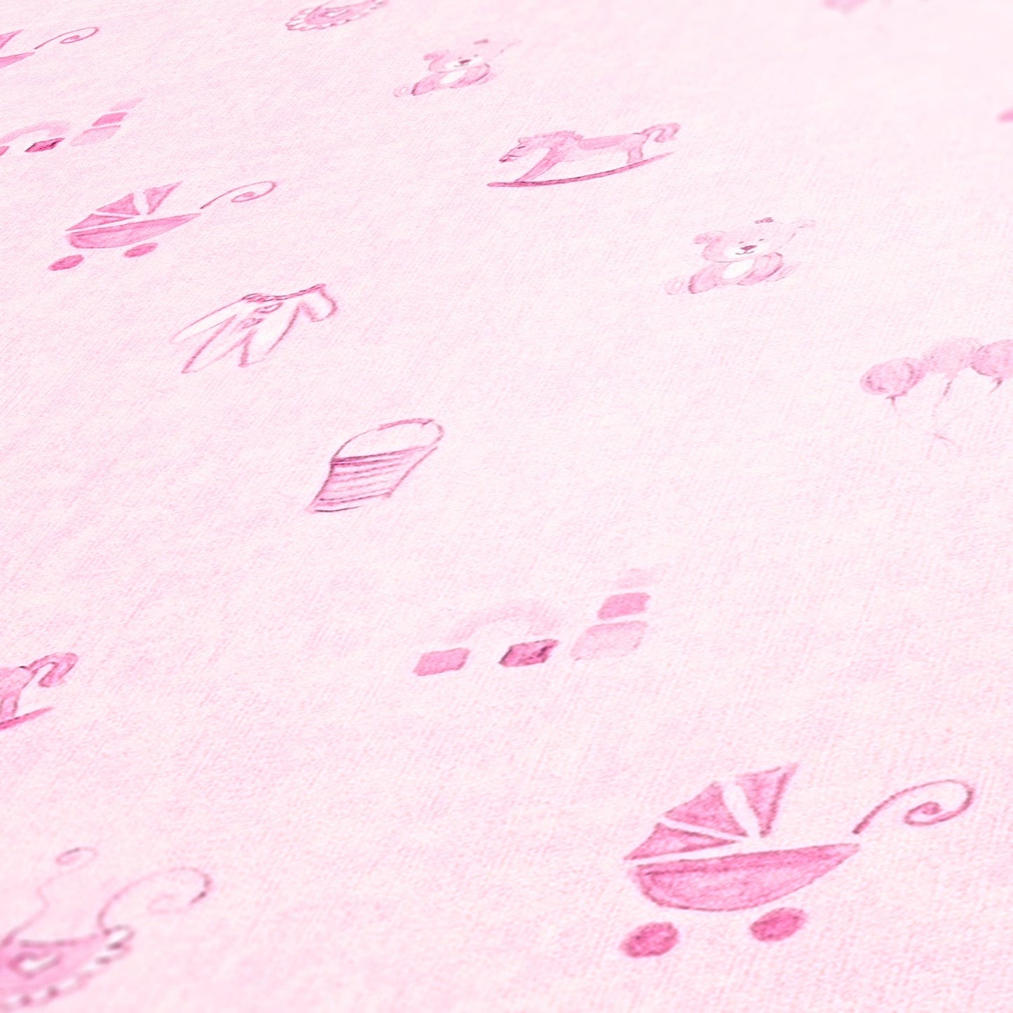 Little Stars Direktdruck-Vliestapete Rosa 10,05 m x 0,53 m