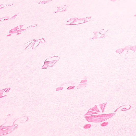 Little Stars Direktdruck-Vliestapete Rosa 10,05 m x 0,53 m