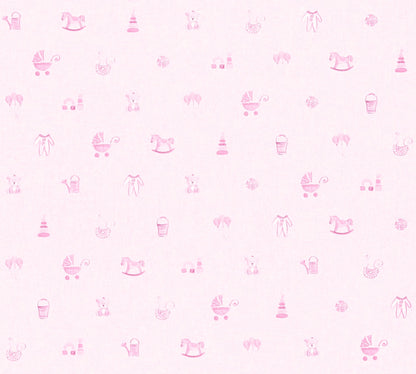 Little Stars Direktdruck-Vliestapete Rosa 10,05 m x 0,53 m