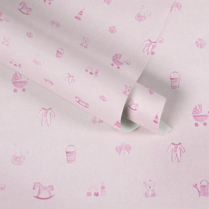 Little Stars Direktdruck-Vliestapete Rosa 10,05 m x 0,53 m