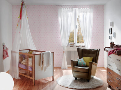 Little Stars Direktdruck-Vliestapete Rosa 10,05 m x 0,53 m