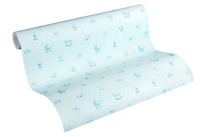 Little Stars Direktdruck-Vliestapete Blau 10,05 m x 0,53 m