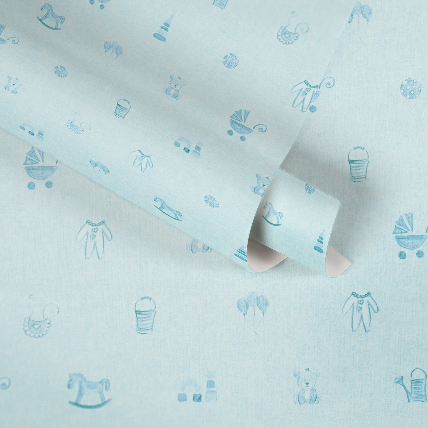 Little Stars Direktdruck-Vliestapete Blau 10,05 m x 0,53 m