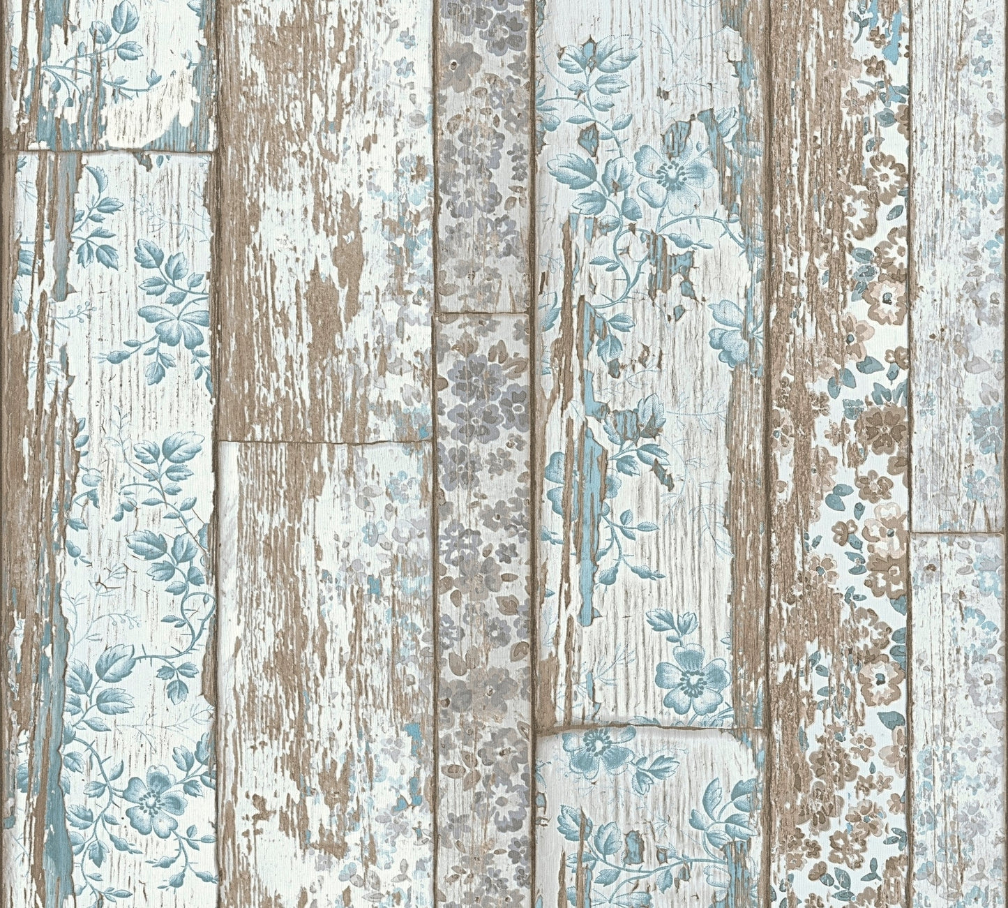 Elements Vinyl-Vliestapete Blau Braun Grau 10,05 m x 0,53 m