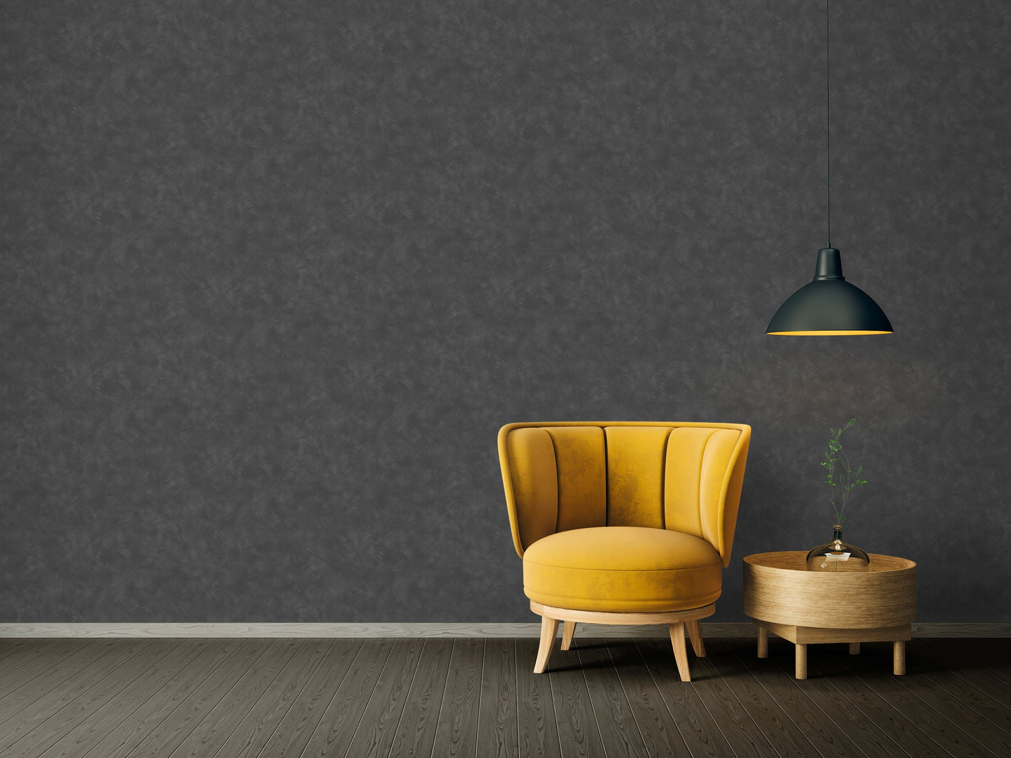 Materials Vinyl-Vliestapete Schwarz Grün 10,05 m x 0,53 m