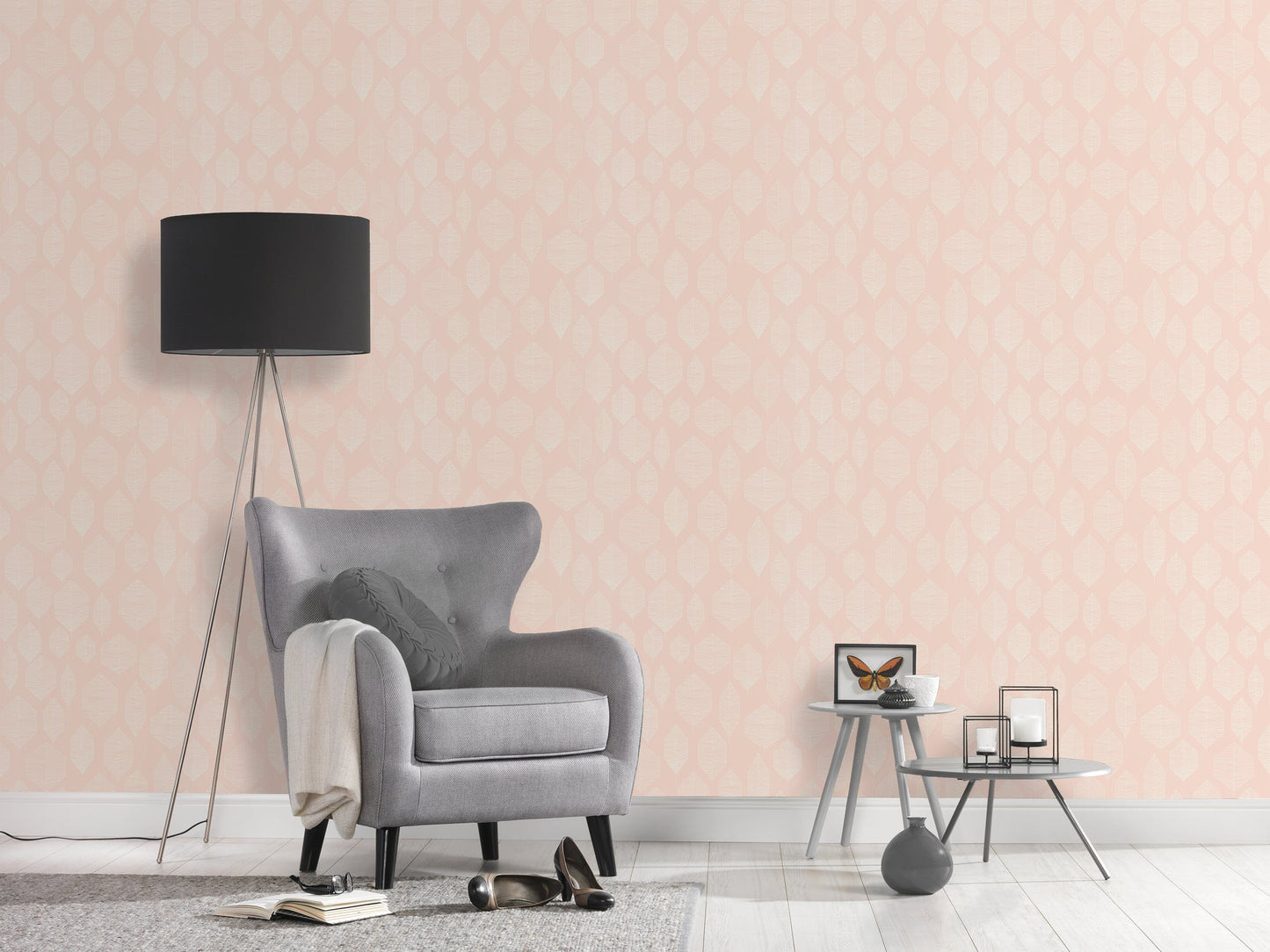 Livingwalls Colibri Vinyl-Vliestapete Rosa Weiß 10,05 m x 0,53 m
