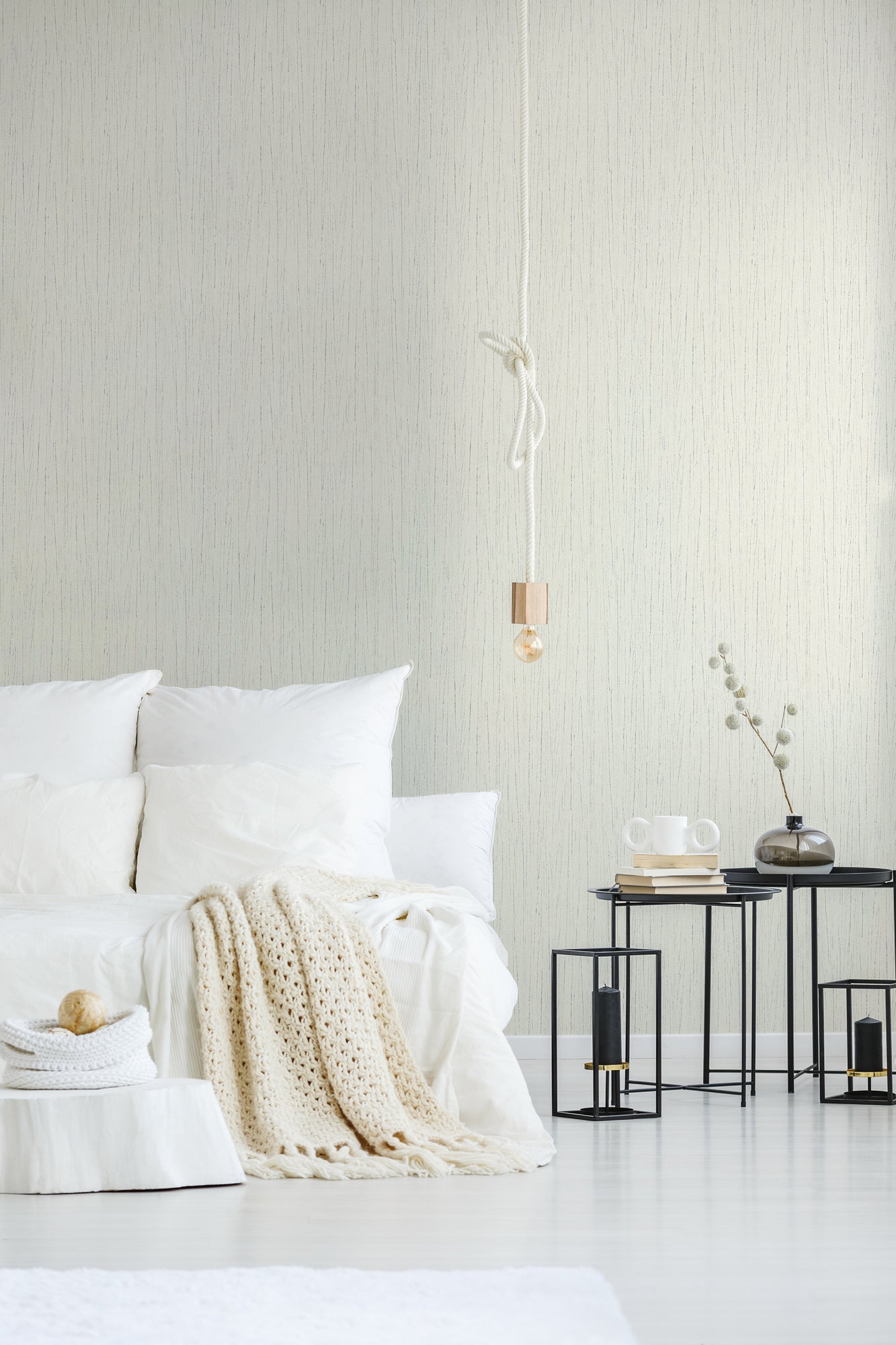 Flavour Schaum-Vliestapete Creme 10,05 m x 0,53 m