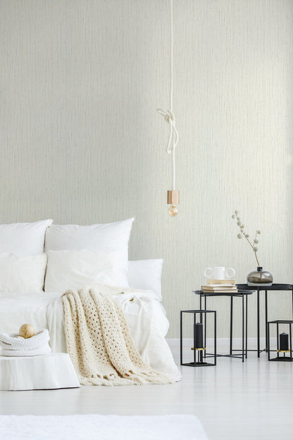 Flavour Schaum-Vliestapete Creme 10,05 m x 0,53 m