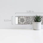 Only Borders 11 Dekobordüre selbstklebend Schwarz Weiß Grau 5 m x 0,13 m