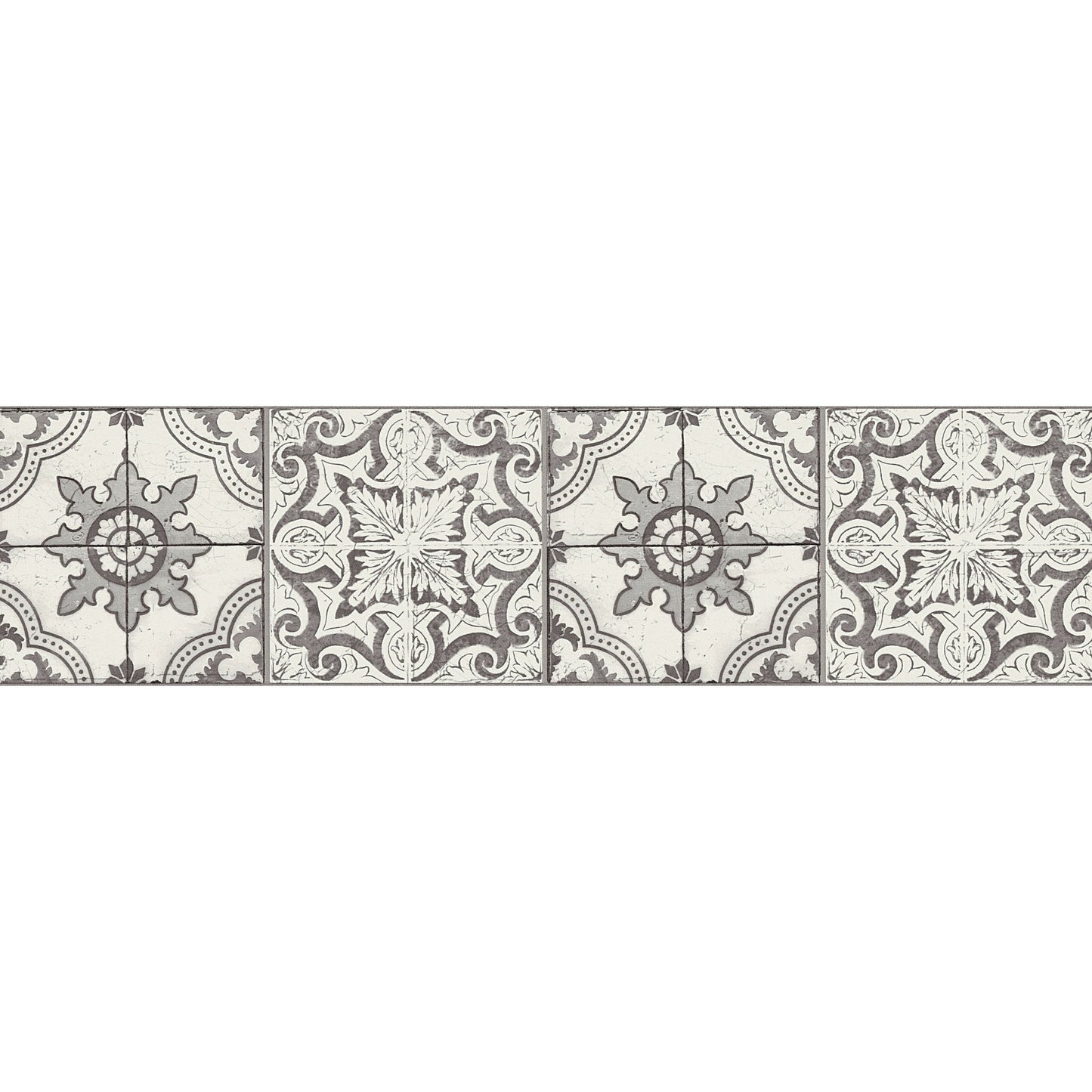 Only Borders 11 Dekobordüre selbstklebend Schwarz Weiß Grau 5 m x 0,13 m