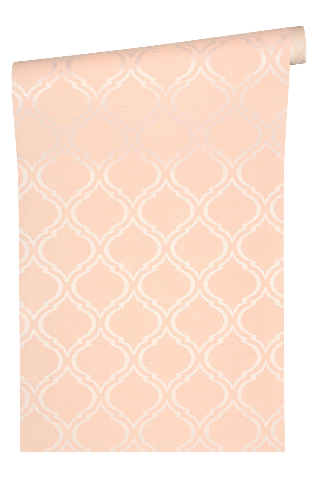 Architects Paper Di Seta Vlies-Textiltapete Rosa Orange Weiß 10,05 m x 0,70 m