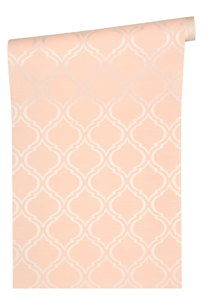Architects Paper Di Seta Vlies-Textiltapete Rosa Orange Weiß 10,05 m x 0,70 m