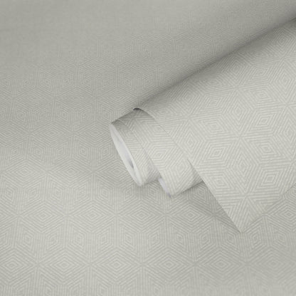 Architects Paper Di Seta Vlies-Textiltapete Grau Weiß 10,05 m x 0,70 m