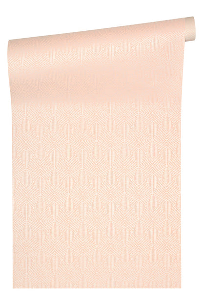 Architects Paper Di Seta Vlies-Textiltapete Rosa Orange Weiß 10,05 m x 0,70 m