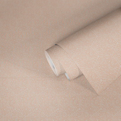 Architects Paper Di Seta Vlies-Textiltapete Rosa Orange Weiß 10,05 m x 0,70 m