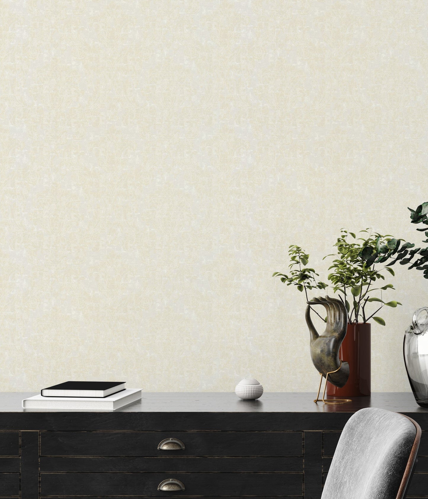 Architects Paper Di Seta Vlies-Textiltapete Beige Grau 10,05 m x 0,70 m