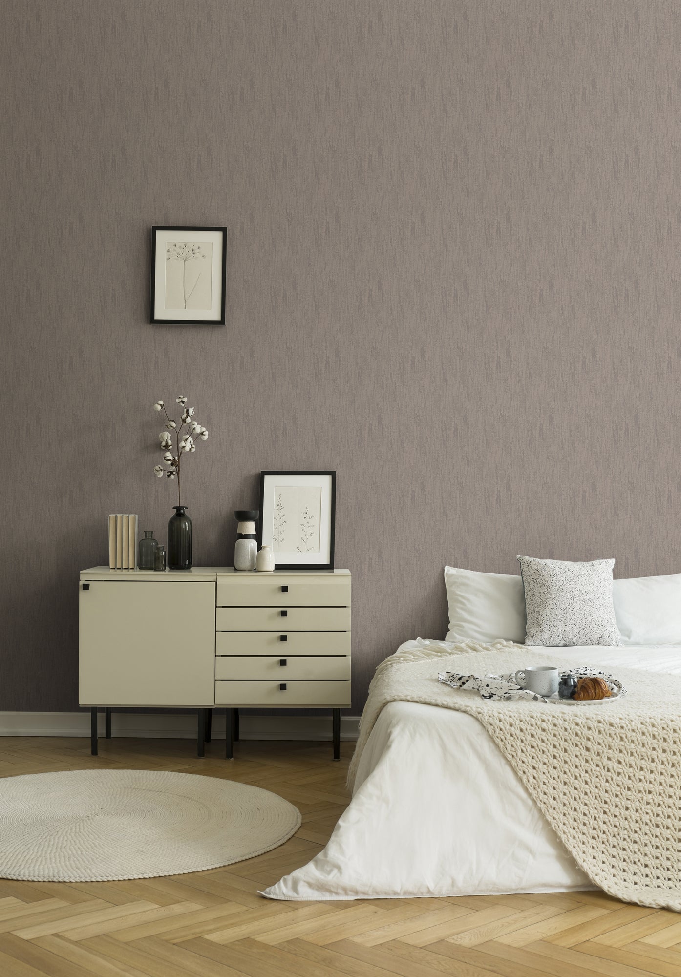 Architects Paper Di Seta Vlies-Textiltapete Braun Grau 10,05 m x 0,70 m
