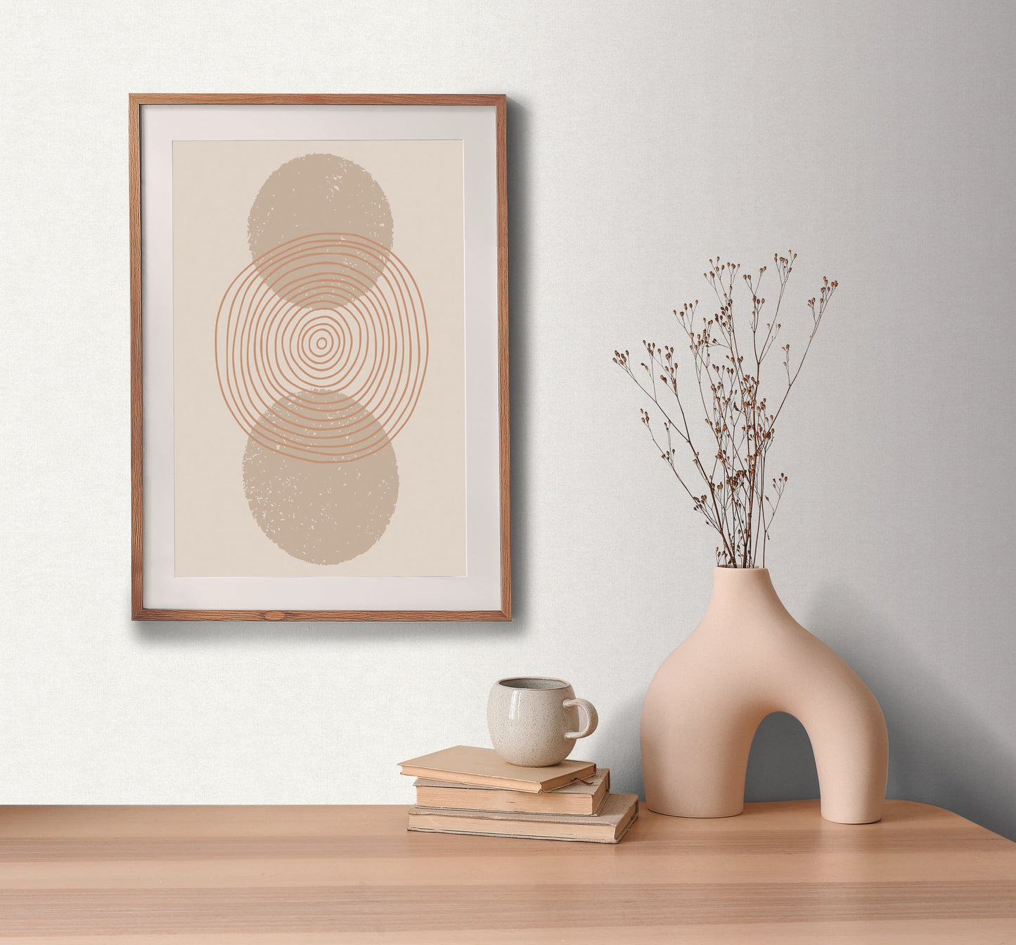 Mustertapete Leinen Sandbeige Soft - 10,05 m x 0,53 m