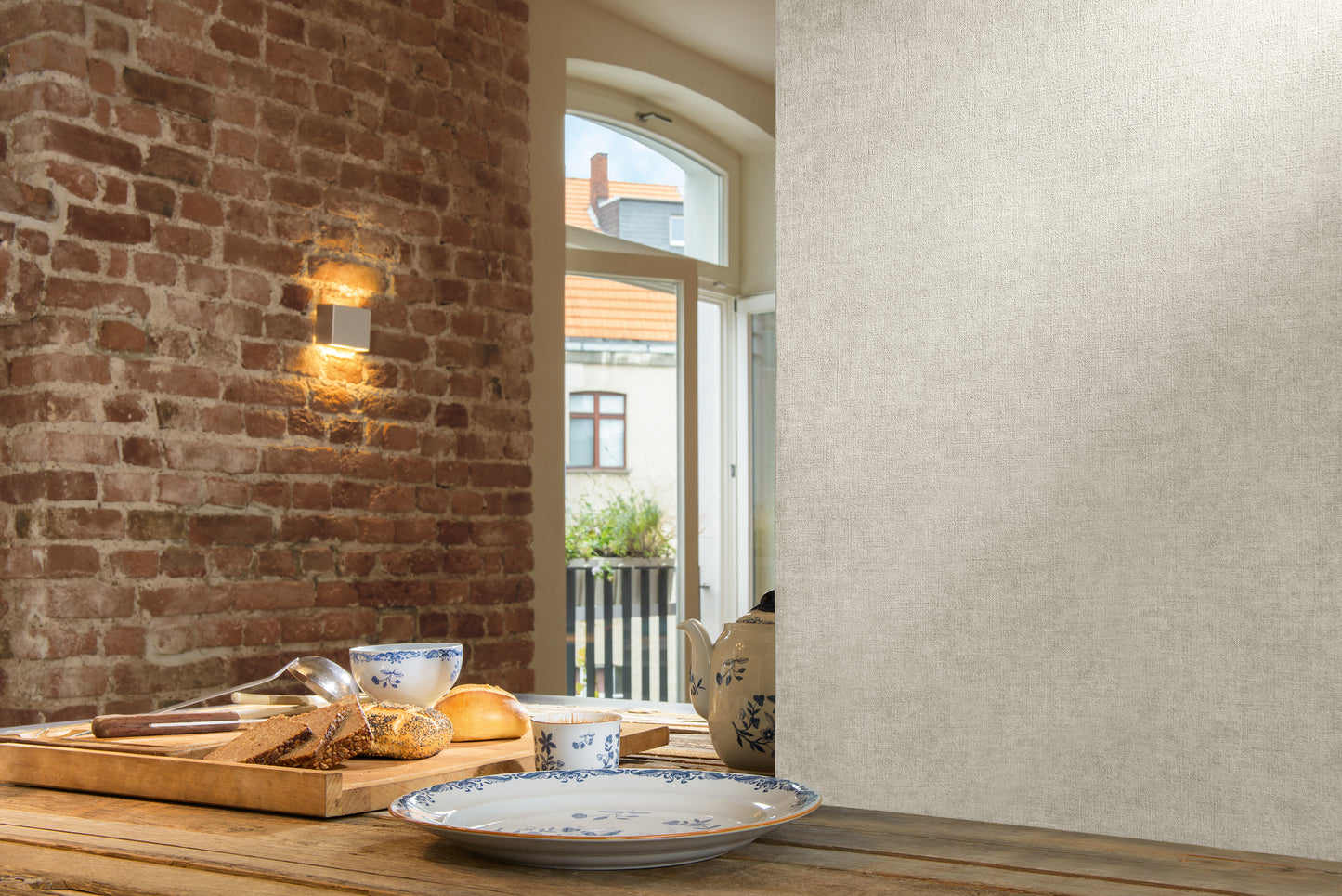 Livingwalls Metropolitan Stories Hot Spots  Textilstruktur Grau Hellgrau - 10,05 m x 0,53 m