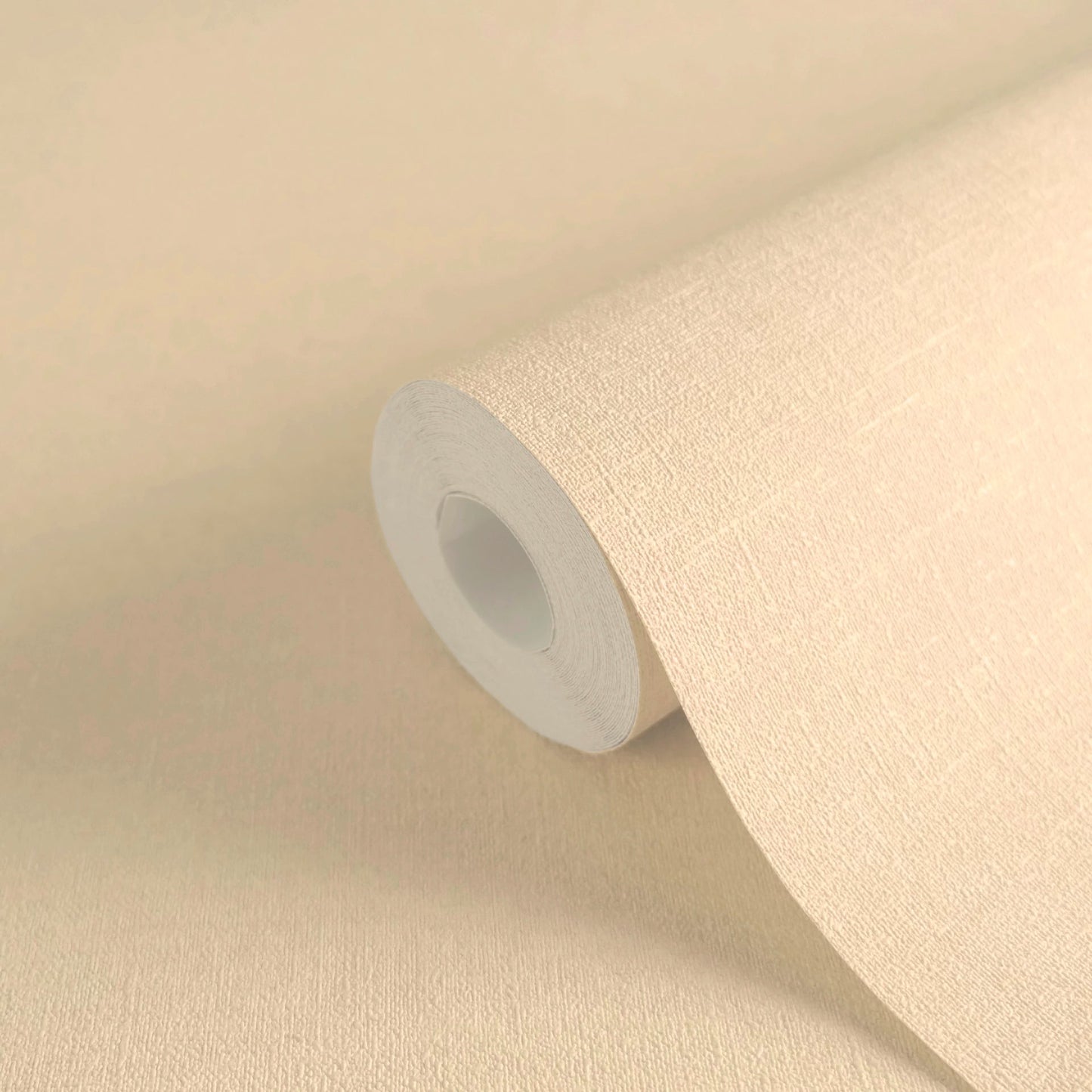 Mustertapete Leinen Sandbeige Klassisch - 10,05 m x 0,53 m
