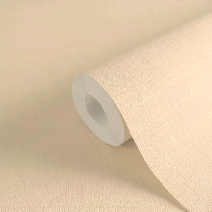 Mustertapete Leinen Sandbeige Klassisch - 10,05 m x 0,53 m