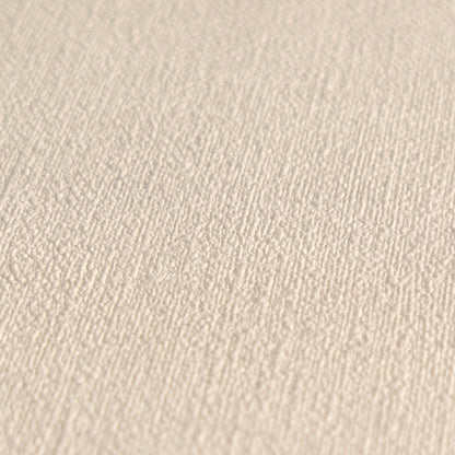 Mustertapete Leinen Elfenbein Klassisch - 10,05 m x 0,53 m