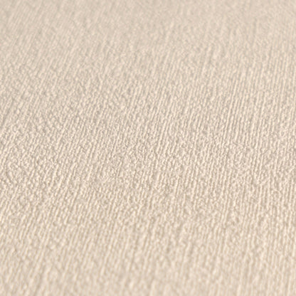 Mustertapete Leinen Elfenbein Klassisch - 10,05 m x 0,53 m