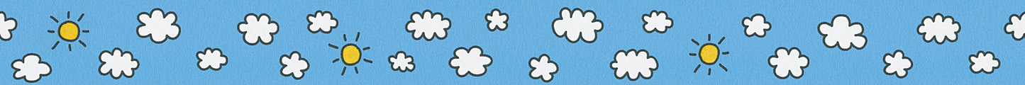 Only Borders 10 Dekobordüre Blau Weiß Gelb 5,00 m x 0,05 m