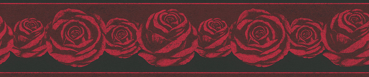 Only Borders 10 Dekobordüre Rot Schwarz 5 m x 0,13 m