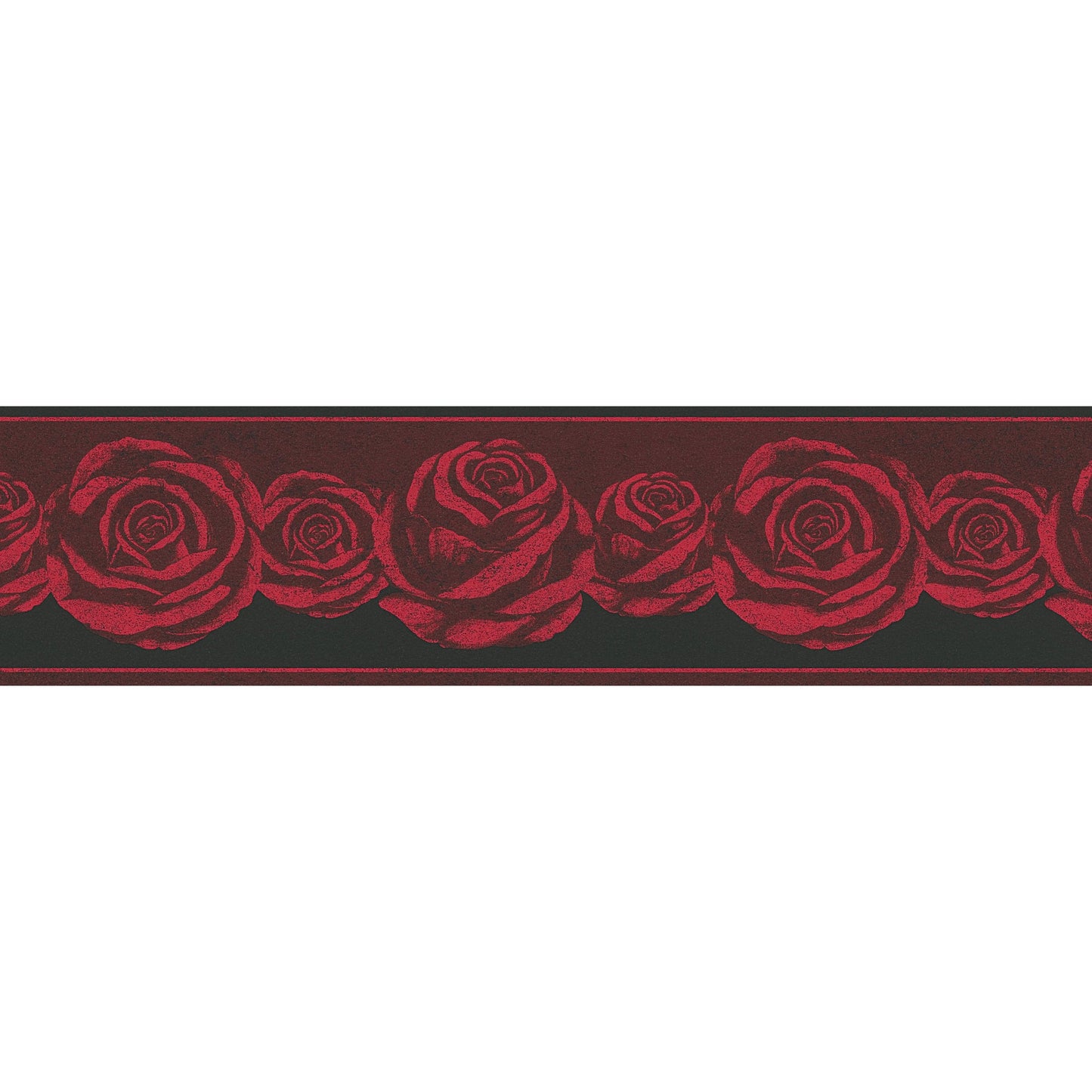 Only Borders 10 Dekobordüre Rot Schwarz 5 m x 0,13 m