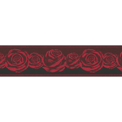 Only Borders 10 Dekobordüre Rot Schwarz 5 m x 0,13 m