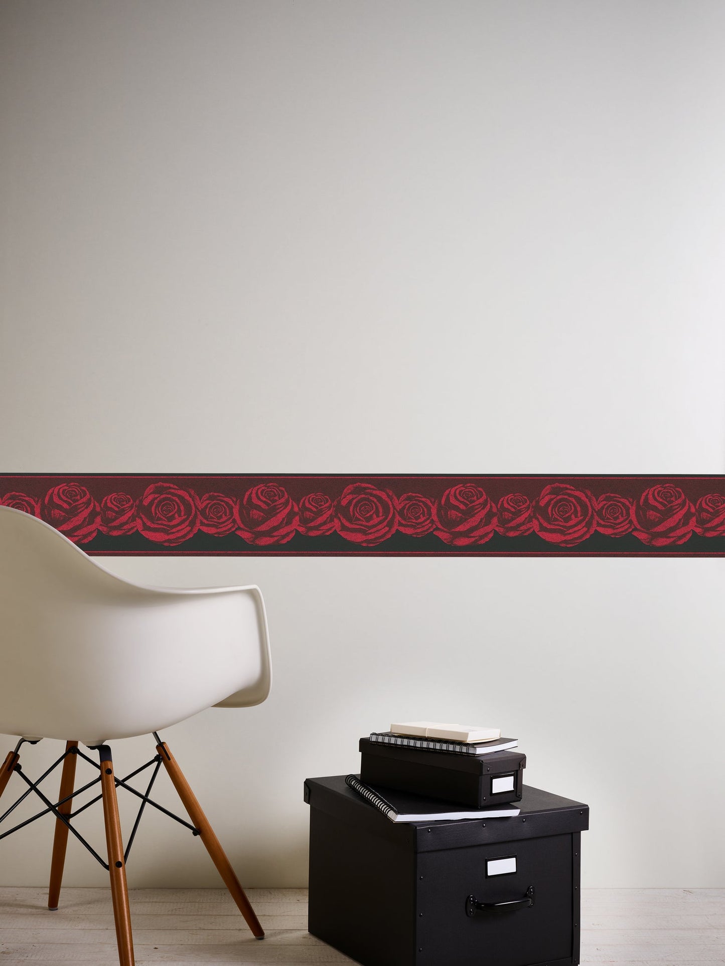 Only Borders 10 Dekobordüre Rot Schwarz 5 m x 0,13 m