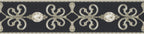 Only Borders 10 Dekobordüre selbstklebend Silber Schwarz 5,00 m x 0,15 m