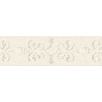 Only Borders 10 Dekobordüre selbstklebend Silber Creme 5,00 m x 0,15 m