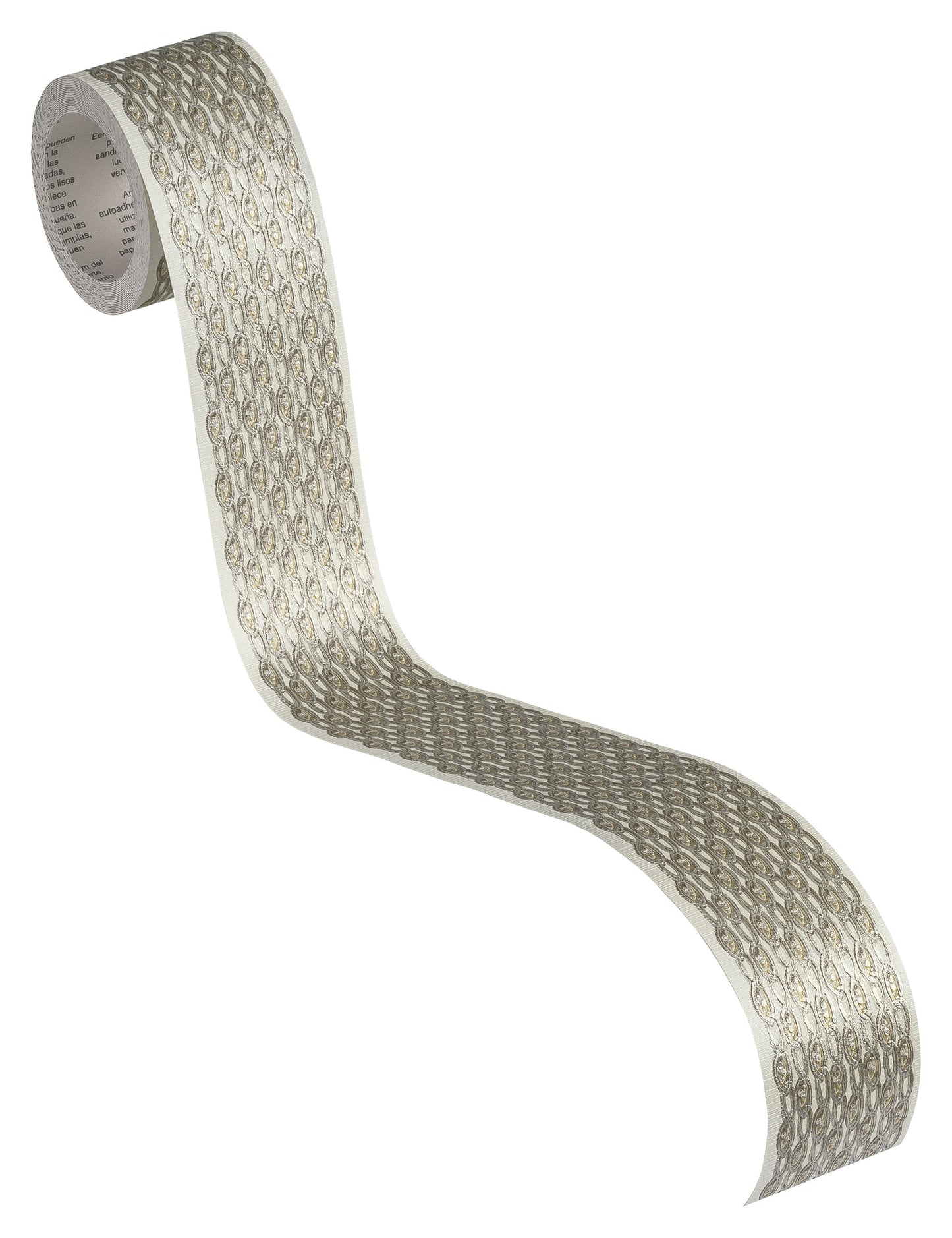 Only Borders 10 Dekobordüre selbstklebend Silber Beige 5,00 m x 0,05m