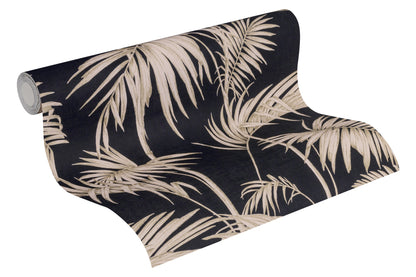 Livingwalls Lola Paris Vinyl-Vliestapete Schwarz Rosa Bronze 10,05 m x 0,53 m