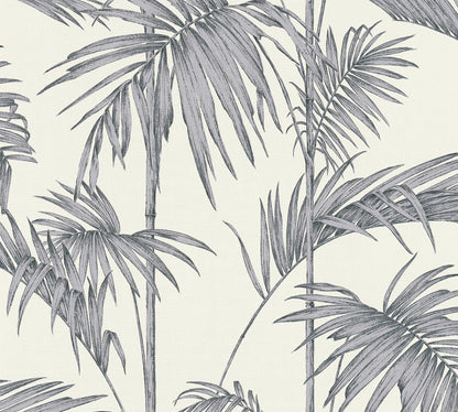 Livingwalls Lola Paris Vinyl-Vliestapete Grau Silber Weiß 10,05 m x 0,53 m