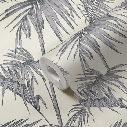 Livingwalls Lola Paris Vinyl-Vliestapete Grau Silber Weiß 10,05 m x 0,53 m