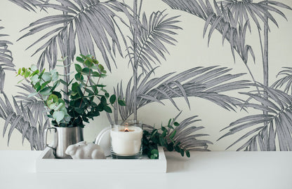 Livingwalls Lola Paris Vinyl-Vliestapete Grau Silber Weiß 10,05 m x 0,53 m