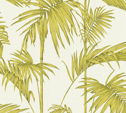 Livingwalls Lola Paris Vinyl-Vliestapete Grün Creme 10,05 m x 0,53 m