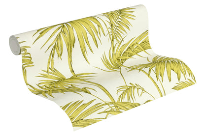 Livingwalls Lola Paris Vinyl-Vliestapete Grün Creme 10,05 m x 0,53 m
