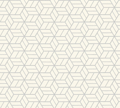 Livingwalls Lizzy London Schaum-Vliestapete Silber Grau Weiß 10,05 m x 0,53 m