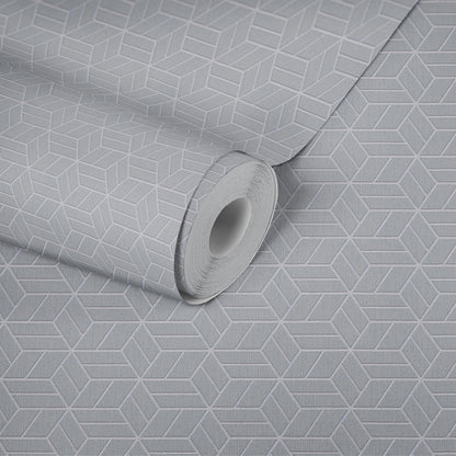 Livingwalls Lizzy London Schaum-Vliestapete Grau Silber 10,05 m x 0,53 m